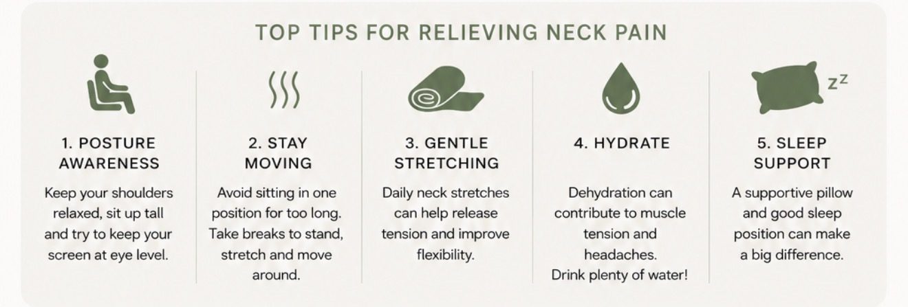 how you can relieve your neck pain at home